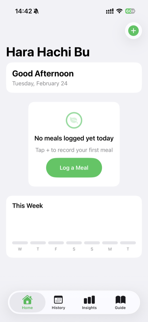 Saty app home screen